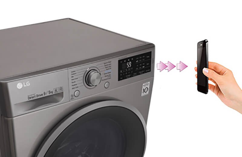 Máy giặt sấy LG 9kg lồng ngang inverter FC1409D4E công nghệ hơi nước